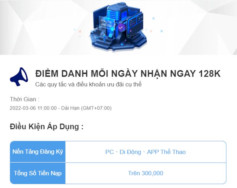 Chương trình khuyến mãi 8xbet hội viên điểm danh mỗi ngày